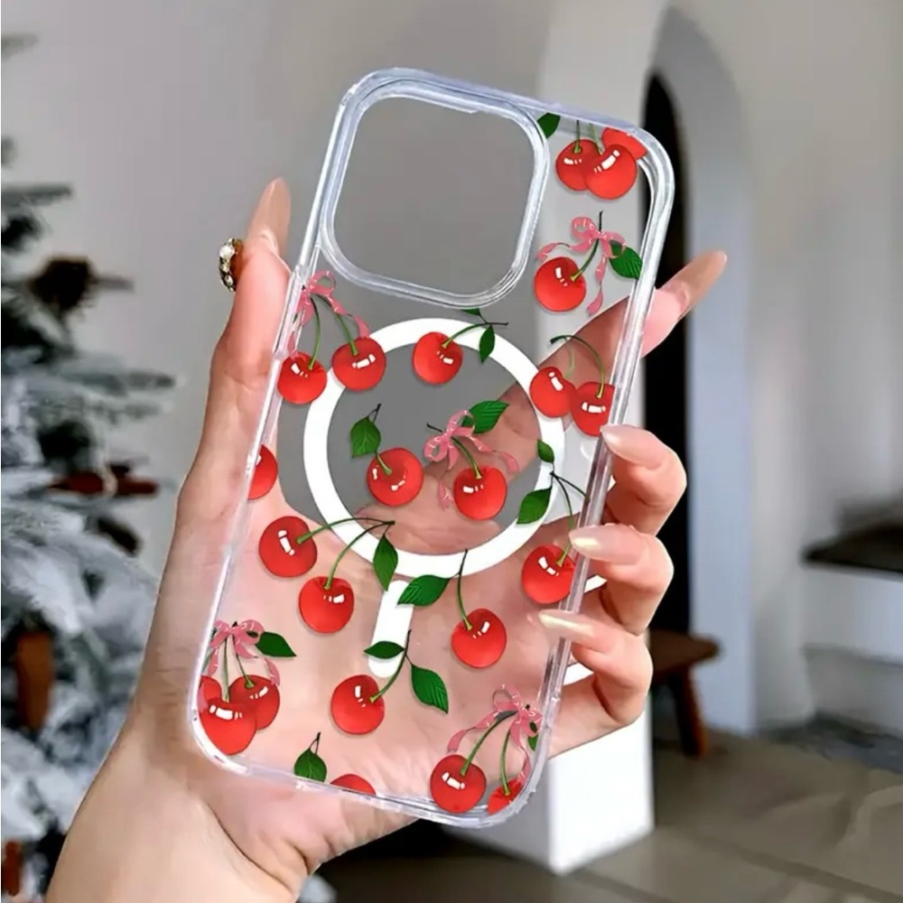 Cherry Pattern Phone Case - Picture 2 of 5